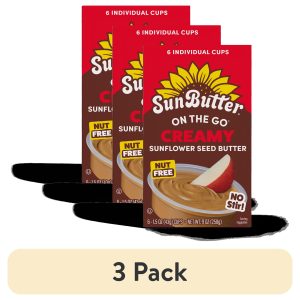 (3 pack) On The Go SunButter, Sunflower Seed Butter, Creamy, 1.5 oz, 6 Ct - Image 1