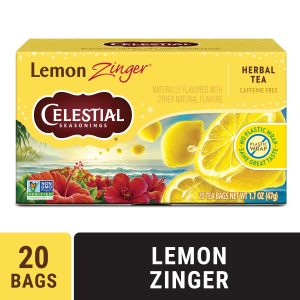 Celestial Seasonings Lemon Zinger Caffeine-Free Herbal Tea Bags (20 Count) - Image 1
