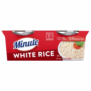 Minute White Rice, Microwaveable Rice Cups, Gluten Free, 8.8 oz, 2 Count - Image 1