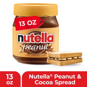 Nutella Peanut Spread With Cocoa, Smooth and Creamy, for Afternoon Snacking, Family Gifts, Unique Snacks, 13 oz - Image 1