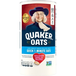 Quaker Whole Grain Oats Quick 1-Minute Instant Oats 18oz - Image 1